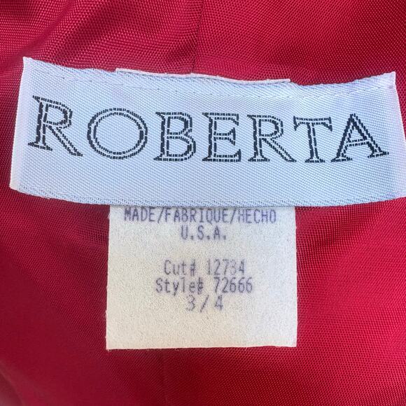 VTG 90s Y2K Roberta Red Sequins Mini Dress Sz 3/4 Sweetheart Neck Bodycon Glam - Picture 8 of 10